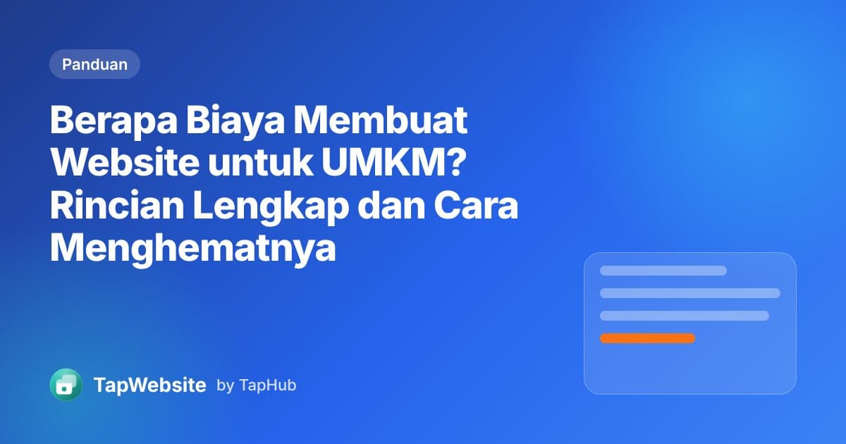 Ilustrasi rincian biaya pembuatan website usaha