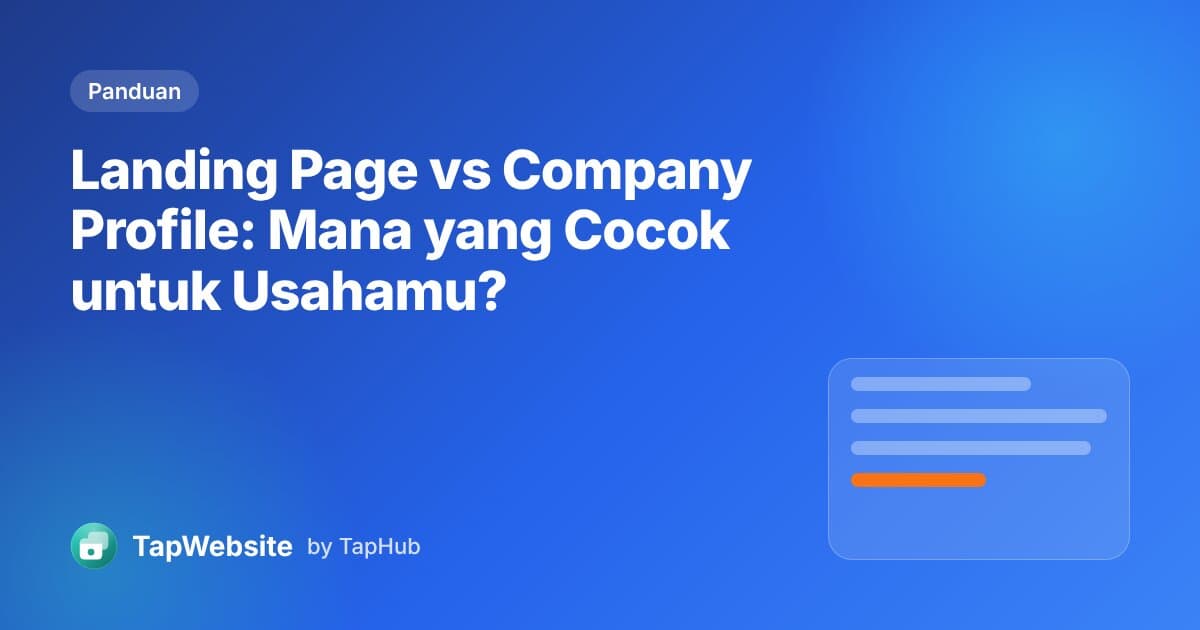 Perbandingan landing page dan website company profile