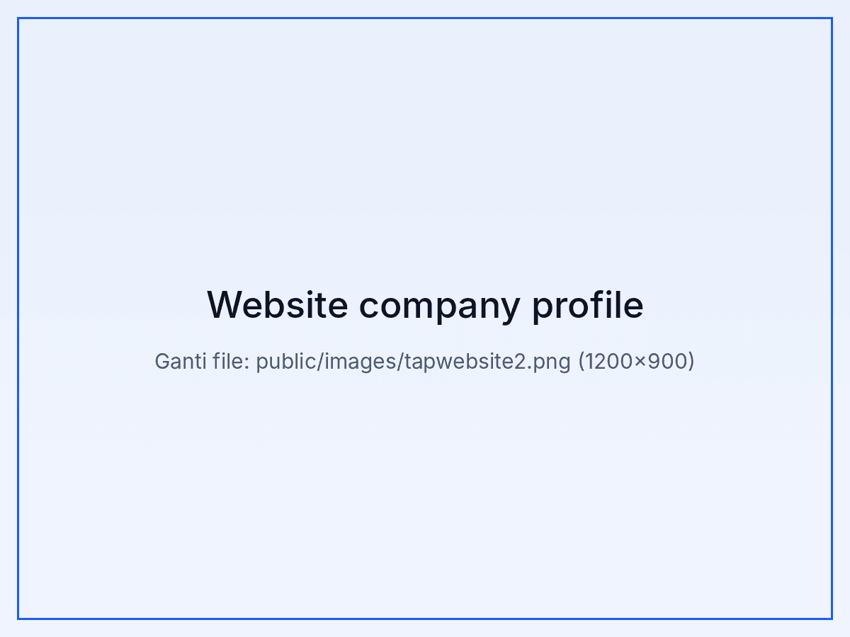 Contoh website company profile perusahaan buatan TapWebsite